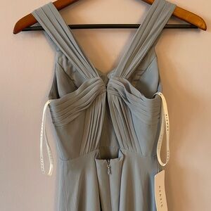 NWT Azazie Jane Dress in Dusty Blue